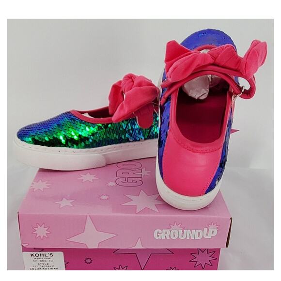 Ground Up Girls Size 3 Mermaid Mary Jane‎ Shoes New - Picture 3 of 5